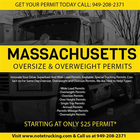 mass dot permits for overweight.